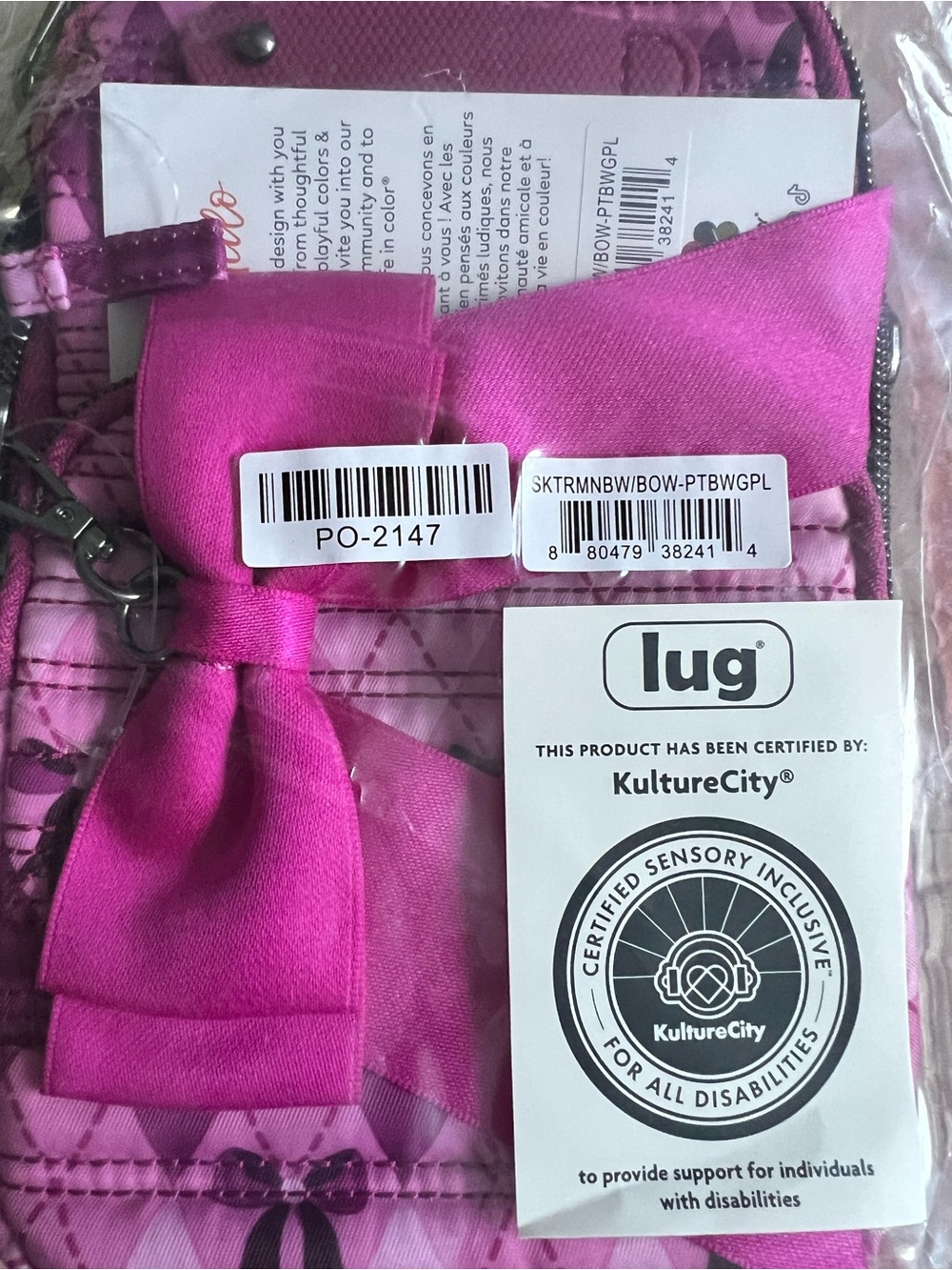 NWT~LUG~Skeeter Mini Bridge Crossbody Bag with Bow - Picture 3 of 8